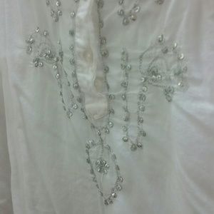 White sheer tunic